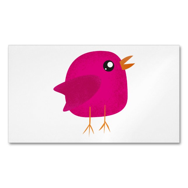 Tarjeta De Visita Magnética Niños adorables pájaros (Anverso)