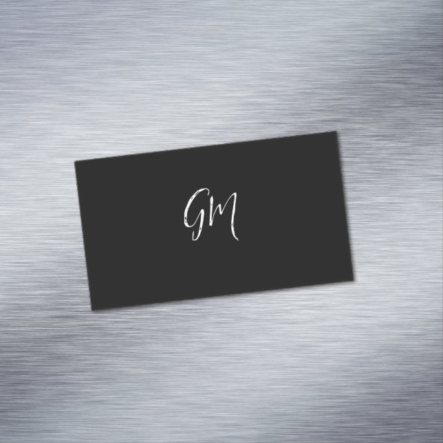 Tarjeta De Visita Magnética Nombre personalizado Iniciales personalizadas dos  (In Situ)