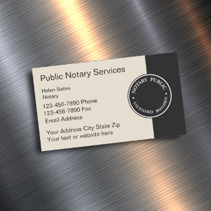 Tarjeta De Visita Magnética Notario Profesional Público