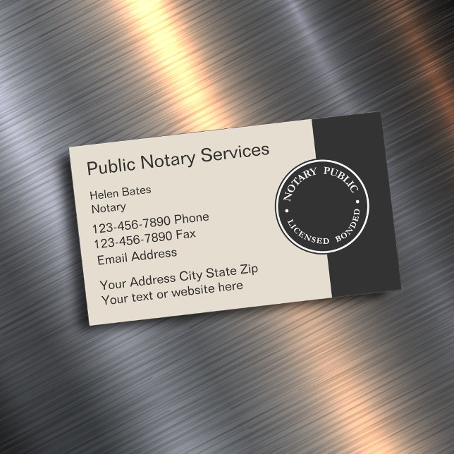 Tarjeta De Visita Magnética Notario Profesional Público (Subido por el creador)