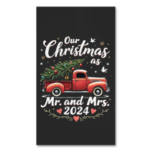 Tarjeta De Visita Magnética Nuestra Navidad como Sr y Sra 2024 Parejas a juego