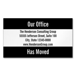 Tarjeta De Visita Magnética Nuestra oficina ha movido la plantilla de Invitaci