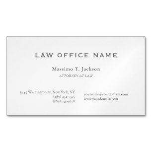 Tarjeta De Visita Magnética Oficina de Abogado de Derecho de Abogado Clásico L