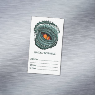 Tarjeta De Visita Magnética Ojo de depredador reptil primitivo