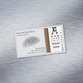 Tarjeta De Visita Magnética Optometrists Business Card Magnet