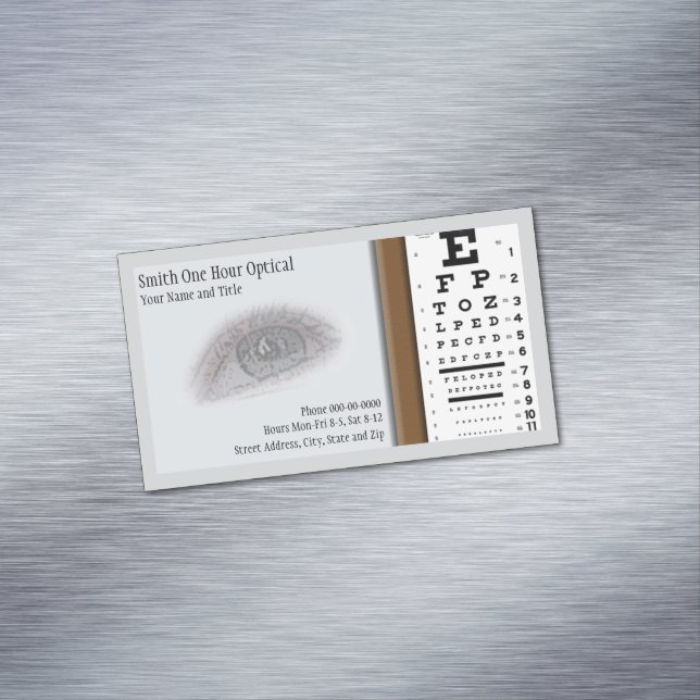 Tarjeta De Visita Magnética Optometrists Business Card Magnet (In Situ)
