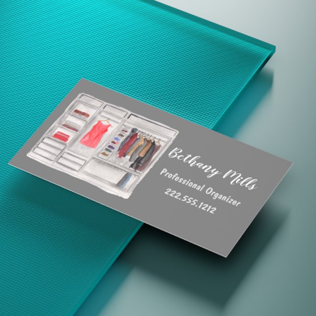 Tarjeta De Visita Magnética Organizador del hogar profesional de acuarela (Subido por el creador)