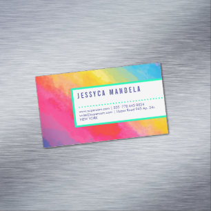 Tarjeta De Visita Magnética Orgullo arcoíris moderno