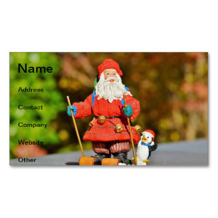 Tarjeta De Visita Magnética Ornamento de Santa Claus