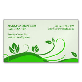 Tarjeta De Visita Magnética Paisajista del cuidado del jardín