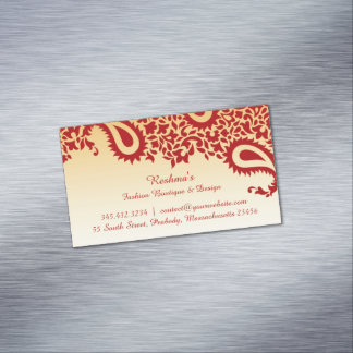 Tarjeta De Visita Magnética Paisleys Elegant