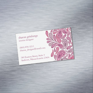Tarjeta De Visita Magnética Paisleys Elegant