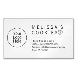 Tarjeta De Visita Magnética Panadería Simple Lista para Marcas