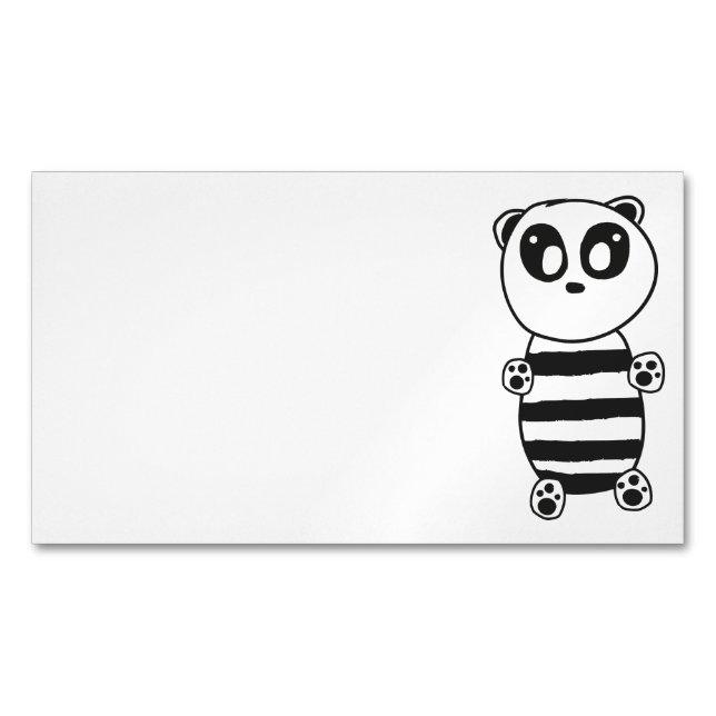 Tarjeta De Visita Magnética Panda Kids (Anverso)