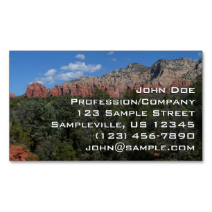Tarjeta De Visita Magnética Panorama de Red Rocks en Sedona Arizona