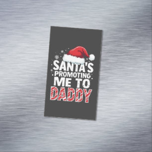 Tarjeta De Visita Magnética Papá Noel me promueve a los Navidades