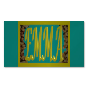 TARJETA DE VISITA MAGNÉTICA PARA UN CHICA LLAMADO EMMA MARINE BLUE PEBBLES