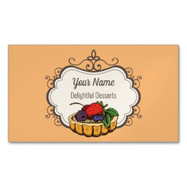 Tarjeta De Visita Magnética Pastel de panadería de personalizable