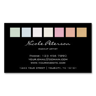 Tarjeta De Visita Magnética pastel fino magnético del maquillaje