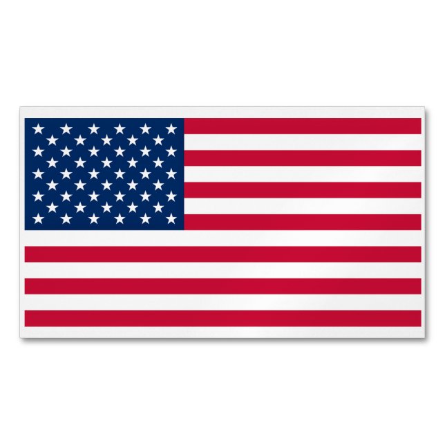 Tarjeta De Visita Magnética Patriotic American Flag Magnet Gift (Anverso)