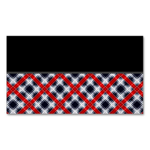 Tarjeta De Visita Magnética Patrón abstracto de plaid sin soldadura