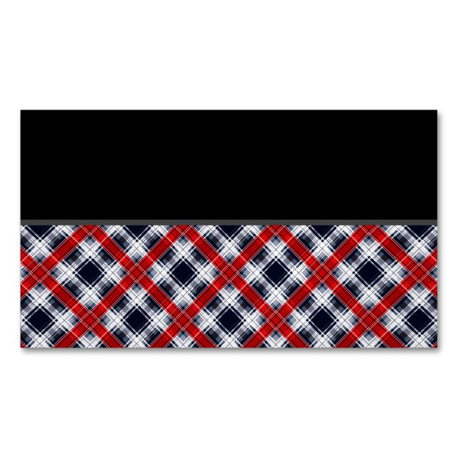 Tarjeta De Visita Magnética Patrón abstracto de plaid sin soldadura (Anverso)