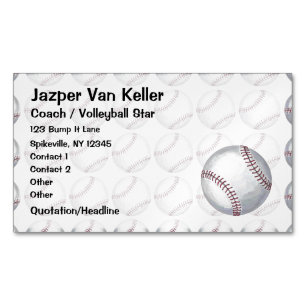 Tarjeta De Visita Magnética Patrón de béisbol