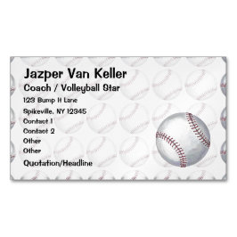 Tarjeta De Visita Magnética Patrón de béisbol de todo el mundo
