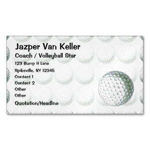 Tarjeta De Visita Magnética Patrón de bolas de golf pintadas
