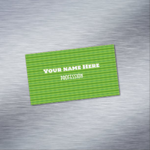 Tarjeta De Visita Magnética Patrón de hoja verde
