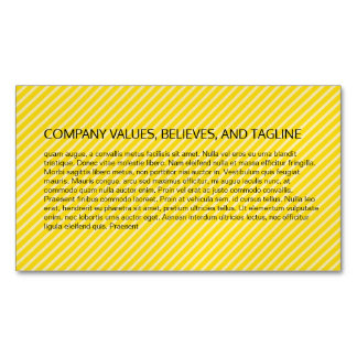 Tarjeta De Visita Magnética Patrón de rayas (amarillo)