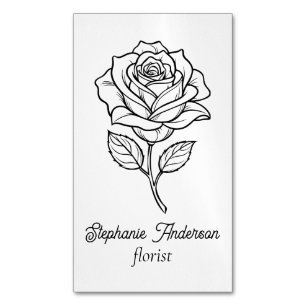 Tarjeta De Visita Magnética Patrón floral elegante moderno Florista