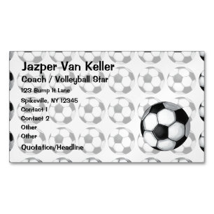 Tarjeta De Visita Magnética Pattrerna Pintada De Balas De Fútbol