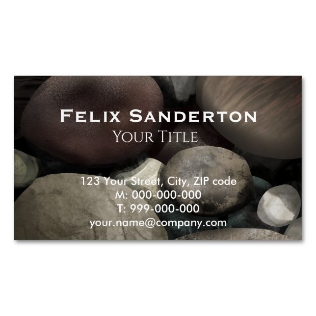 Tarjeta De Visita Magnética Pebbles Business Card (Anverso)