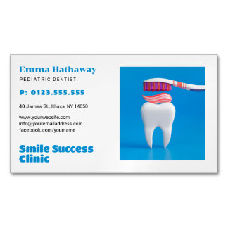 Tarjeta De Visita Magnética Pediatric Dentist | Dental Practice Business Card