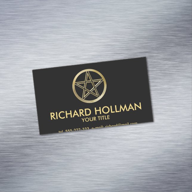Tarjeta De Visita Magnética Pentagrama dorada (In Situ)