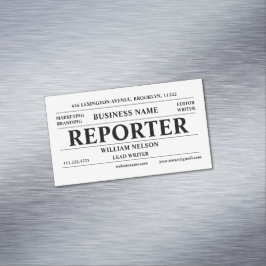 Tarjeta De Visita Magnética Periodista