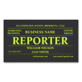 Tarjeta De Visita Magnética Periodista Black