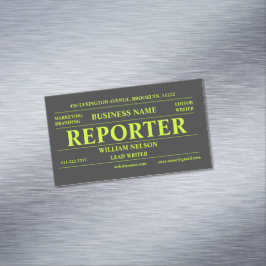 Tarjeta De Visita Magnética Periodista Black