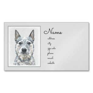 Tarjeta De Visita Magnética Perro de ganado australiano - Arte de perro origin