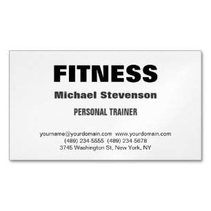 Tarjeta De Visita Magnética Personal Training Fitness Trendy Stylish