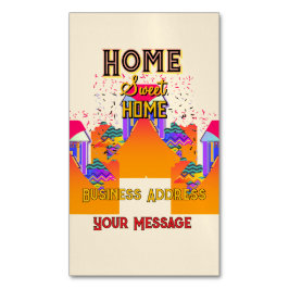 Tarjeta De Visita Magnética Personaliza la propiedad residencial Sweet Home