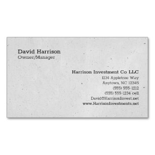 Tarjeta De Visita Magnética Personalizable Nueve líneas personalizadas