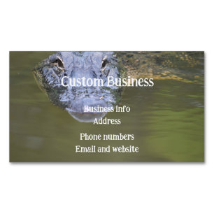 Tarjeta De Visita Magnética Personalizado Alligator Swamp Animal Wildlife Natu
