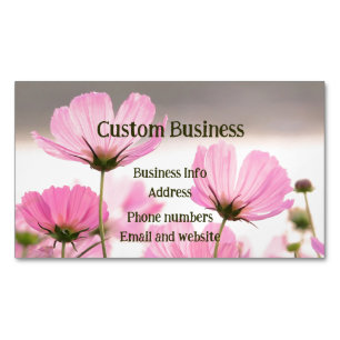 Tarjeta De Visita Magnética Personalizado Cosmos Garden Flores Florales