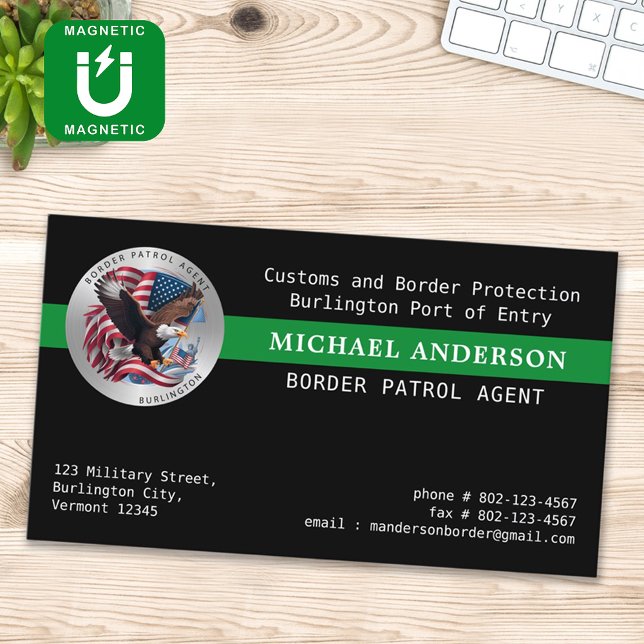 Tarjeta De Visita Magnética Personalizado de la Policía Militar Defiende la Pa (Subido por el creador)