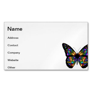 Tarjeta De Visita Magnética Personalizado de mariposa gradiente