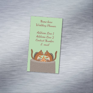 Tarjeta De Visita Magnética Personalizado de planeador de boda de otoño de Chi