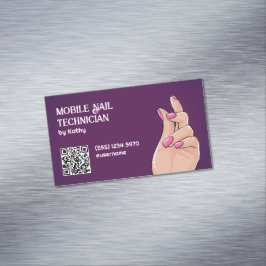 Tarjeta De Visita Magnética Personalizado de Técnico de Umbral Móvil QR