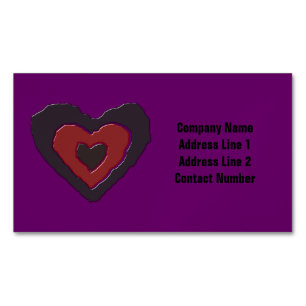 Tarjeta De Visita Magnética Personalizado Gótico Melting Love Heart